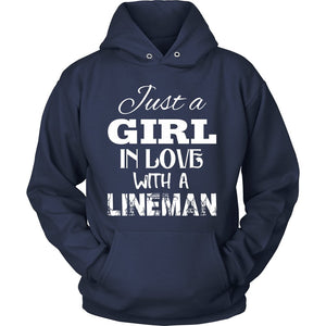 Just a girl in love with a Lineman T-shirt teelaunch Unisex Hoodie Navy S