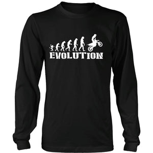 Evolution Motorbike T-shirt teelaunch District Long Sleeve Shirt Black S