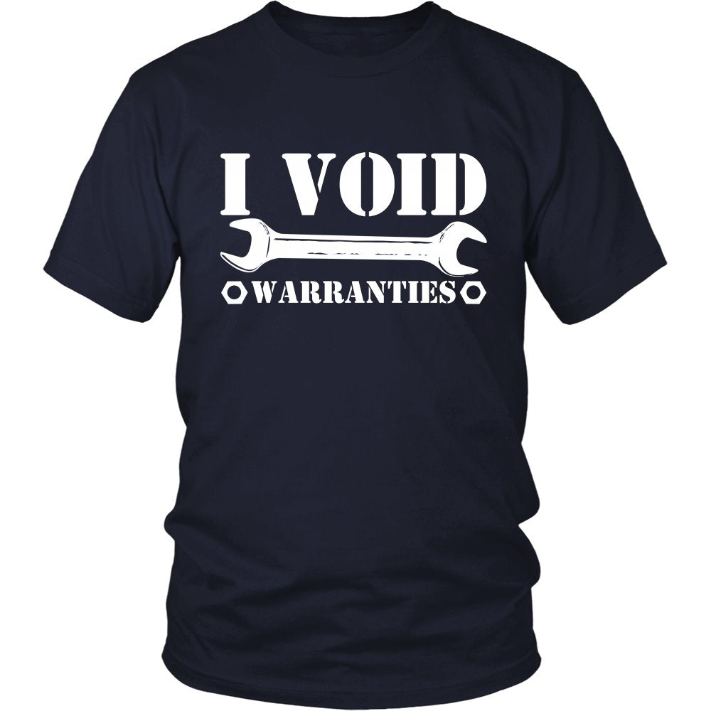 I Void Warranties! T-shirt teelaunch District Unisex Shirt Navy S
