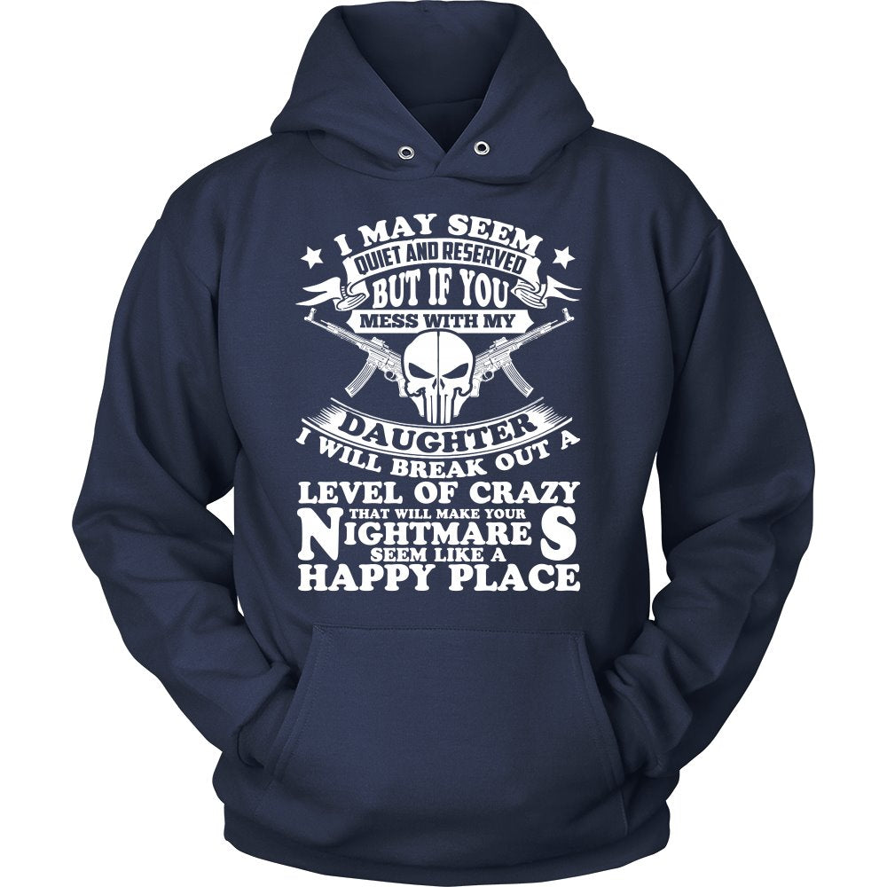 Do Not Mess With A Military Daughter T-shirt teelaunch Unisex Hoodie Navy S