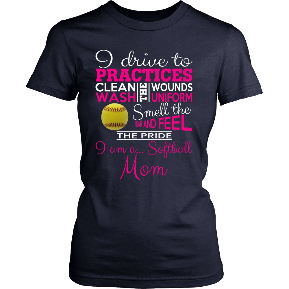 I Am A... Softball Mom T-shirt teelaunch District Womens Shirt Navy S