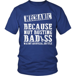 Mechanic Badass! T-shirt teelaunch District Unisex Shirt Royal Blue S