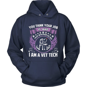 I Am A Vet Tech T-shirt teelaunch Unisex Hoodie Navy S