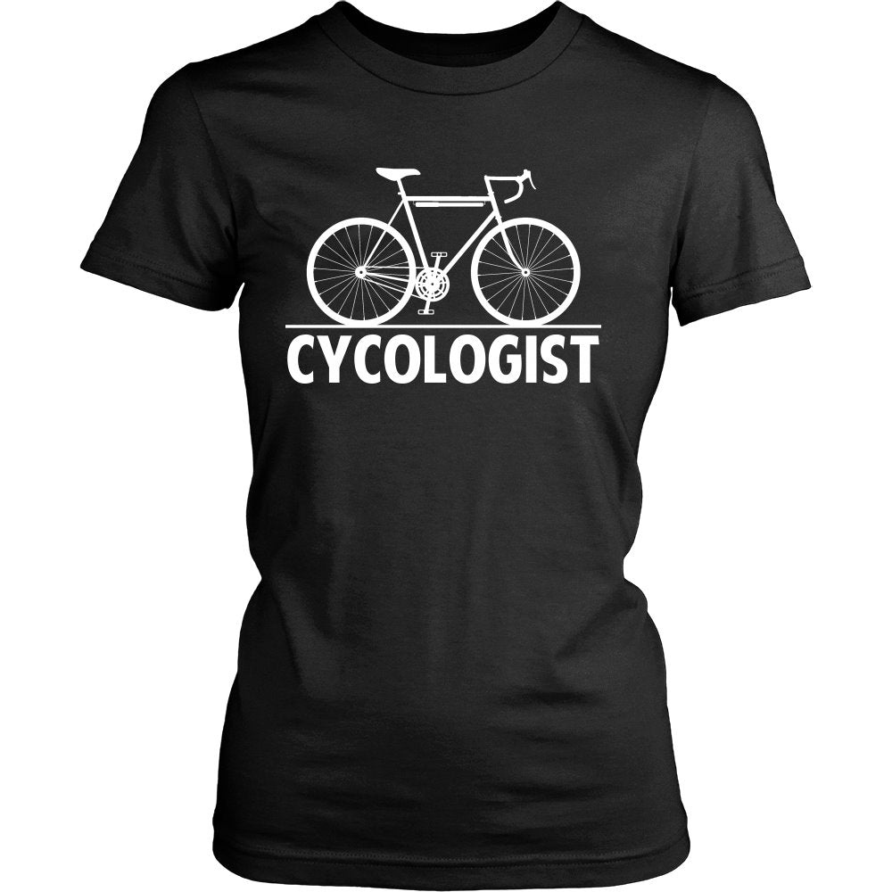 Cycologist T-shirt teelaunch District Womens Shirt Black S