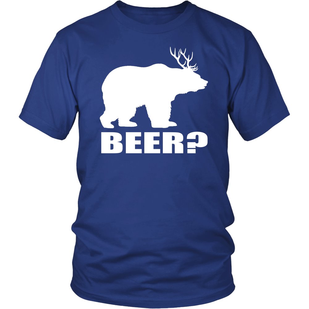 Beer? T-shirt teelaunch District Unisex Shirt Royal Blue S