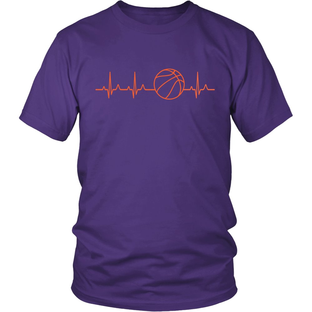 Basketball Love T-shirt teelaunch District Unisex Shirt Purple S