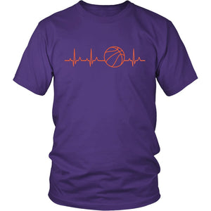Basketball Love T-shirt teelaunch District Unisex Shirt Purple S