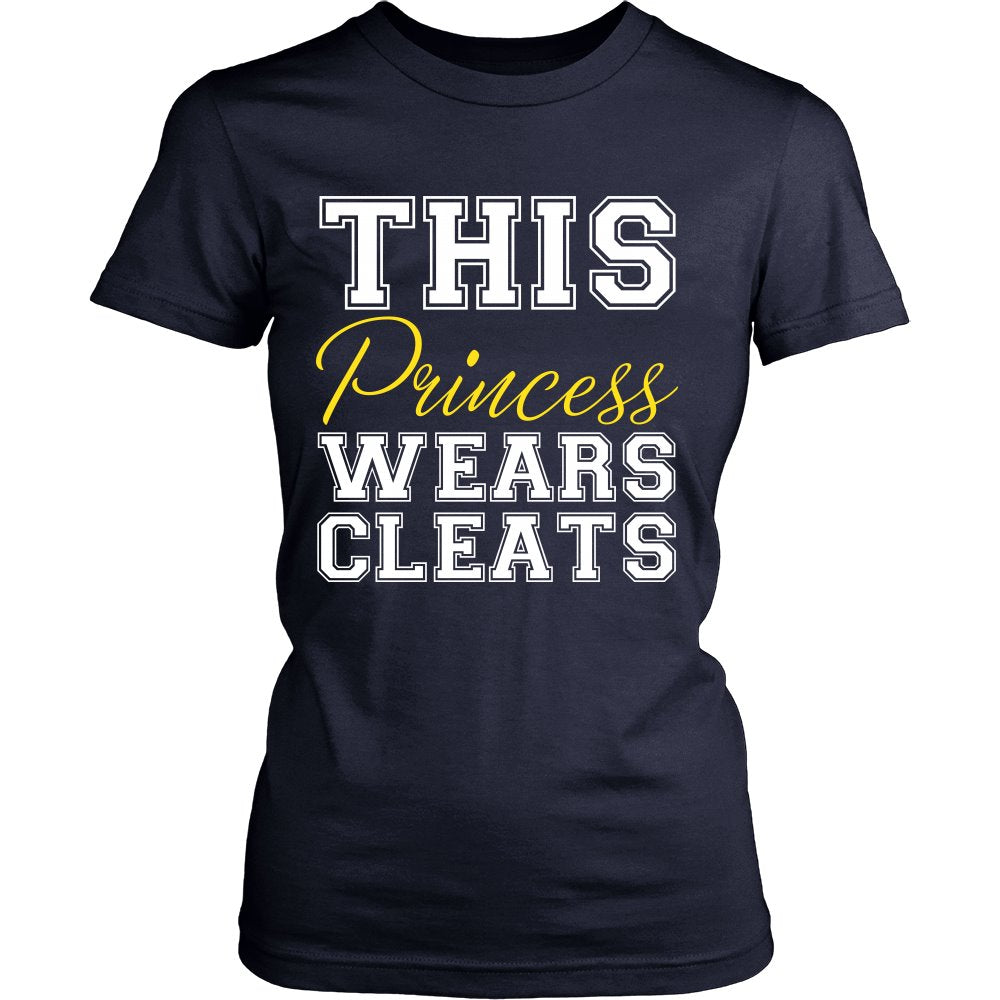 This Princess Wears Cleats T-shirt teelaunch District Womens Shirt Navy S
