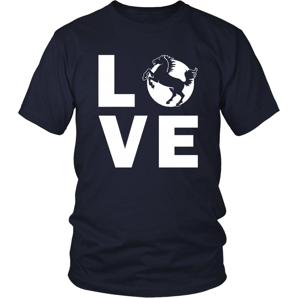 Love Horses! T-shirt teelaunch District Unisex Shirt Navy S