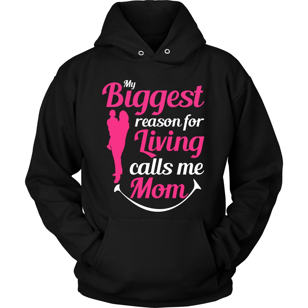 My Biggest Reason For Living Calls Me Mommy T-shirt teelaunch Unisex Hoodie Black S
