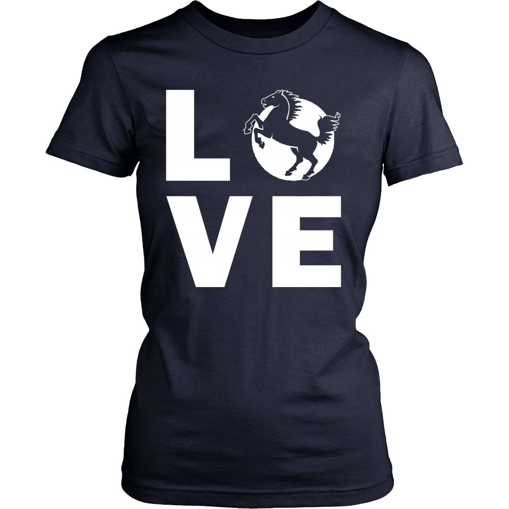 Love Horses! T-shirt teelaunch District Womens Shirt Navy S