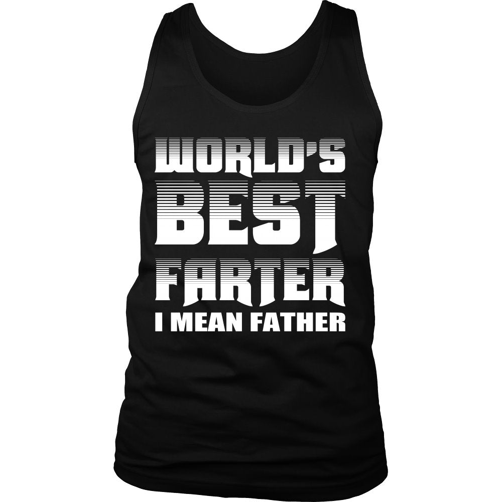 World's Best Farter I Mean Father T-shirt teelaunch District Mens Tank Black S