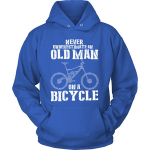 Never Underestimate An Old Man On A Bicycle T-shirt teelaunch Unisex Hoodie Royal Blue S