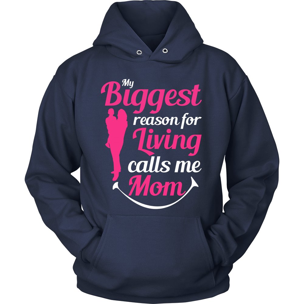 My Biggest Reason For Living Calls Me Mommy T-shirt teelaunch Unisex Hoodie Navy S