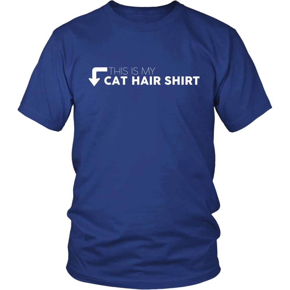This Is My Cat Hair Shirt T-shirt teelaunch District Unisex Shirt Royal Blue S