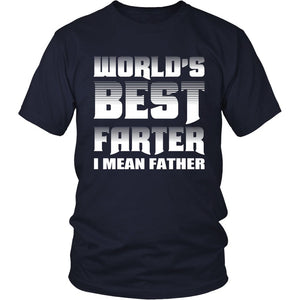 World's Best Farter I Mean Father T-shirt teelaunch District Unisex Shirt Navy S