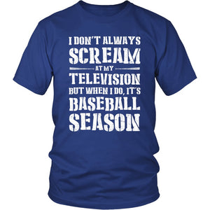 It's Baseball Season T-shirt teelaunch District Unisex Shirt Royal Blue S