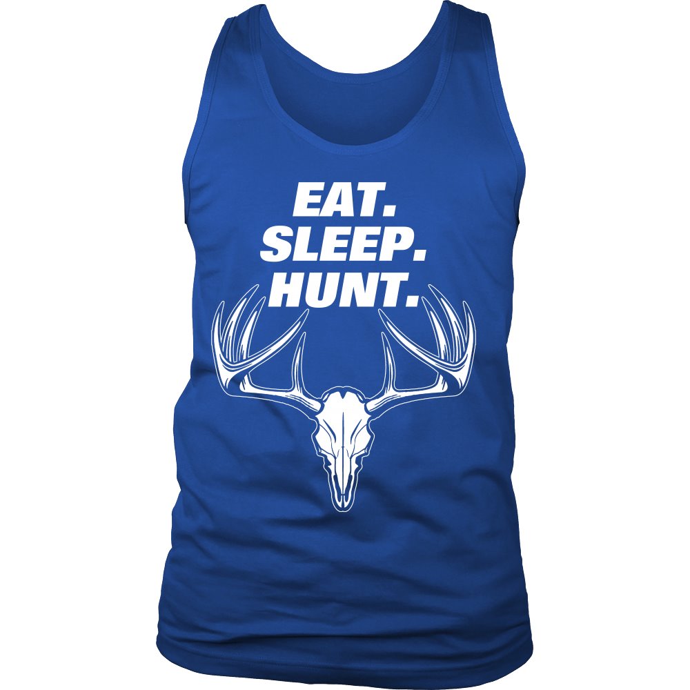 Eat. Sleep. Hunt. T-shirt teelaunch District Mens Tank Royal Blue S