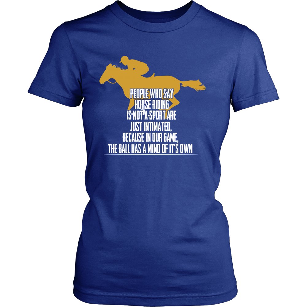 Horse Riding Is My Game! T-shirt teelaunch District Womens Shirt Royal Blue S