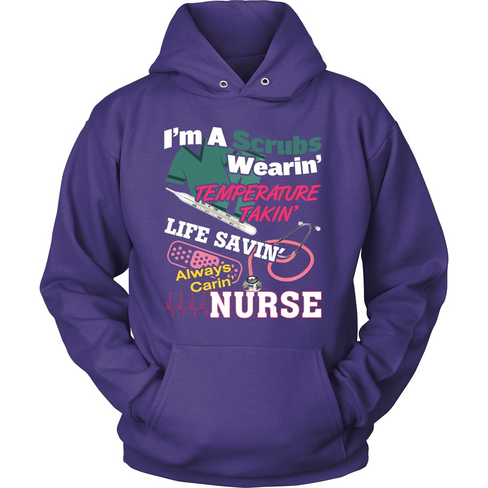 I Am A Proud Nurse T-shirt teelaunch Unisex Hoodie Purple S