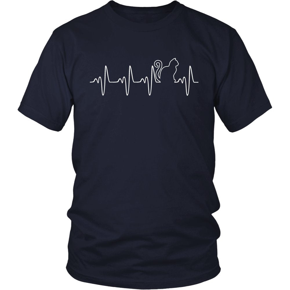 I Love Cat T-shirt teelaunch District Unisex Shirt Navy S