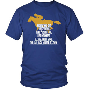 Horse Riding Is My Game! T-shirt teelaunch District Unisex Shirt Royal Blue S