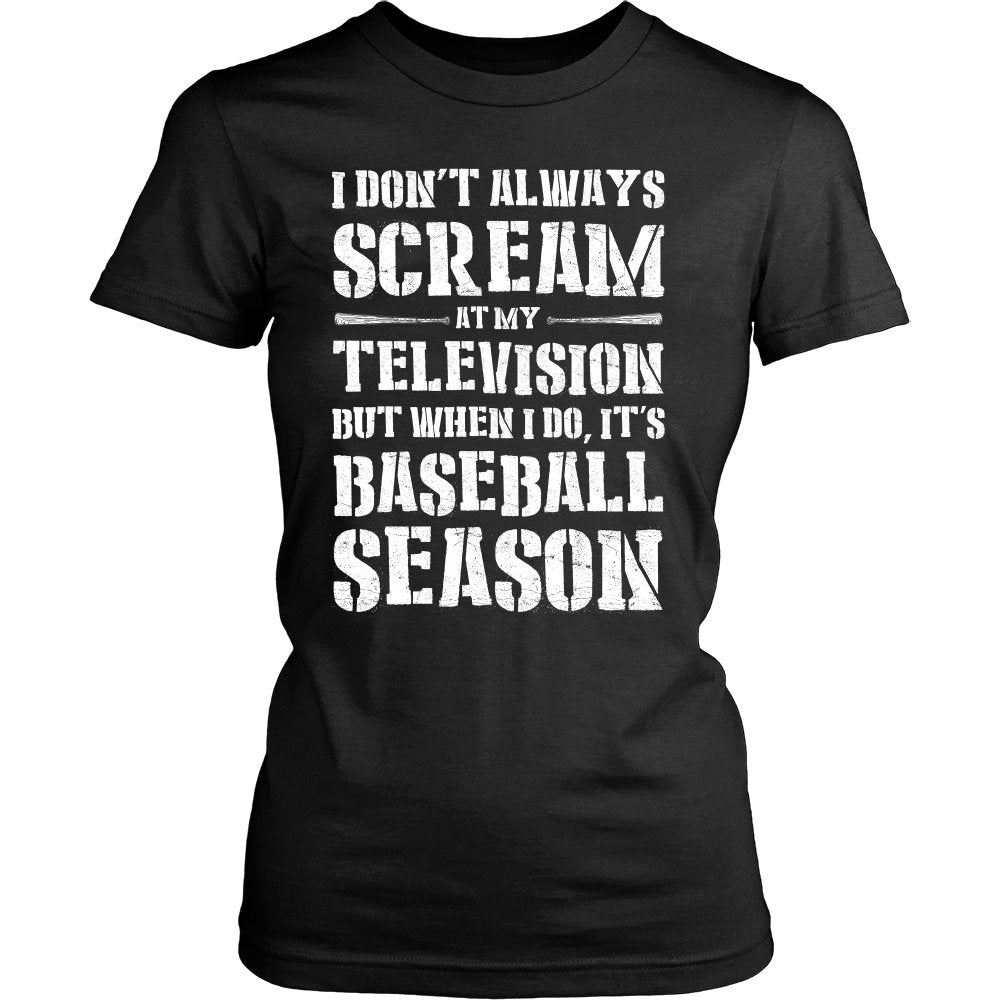 It's Baseball Season T-shirt teelaunch District Womens Shirt Black S