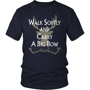 Walk Softly And Carry A Big Bow T-shirt teelaunch District Unisex Shirt Navy S