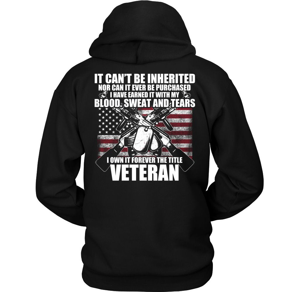 Veteran - I Own It Forever The Title T-shirt teelaunch Unisex Hoodie Black S