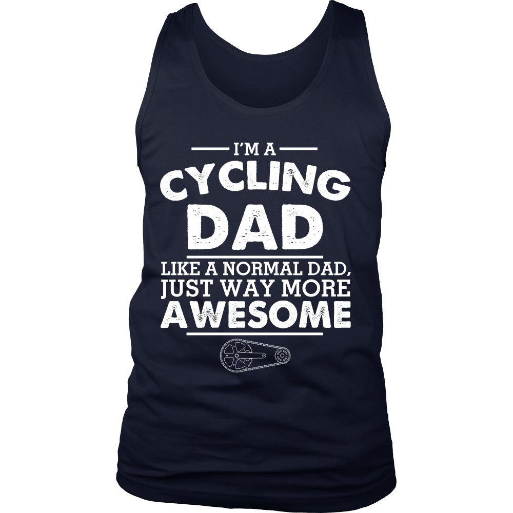 I'm A Cycling Dad, Like A Normal Dad Just Way More Awesome T-shirt teelaunch District Mens Tank Navy S