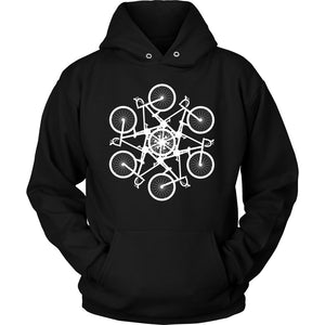 Bicycle Circle Kaleidospoke T-shirt teelaunch Unisex Hoodie Black S