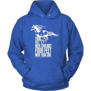 Two Feet Move Your Body, Four Feet Move Your Soul! T-shirt teelaunch Unisex Hoodie Royal Blue S