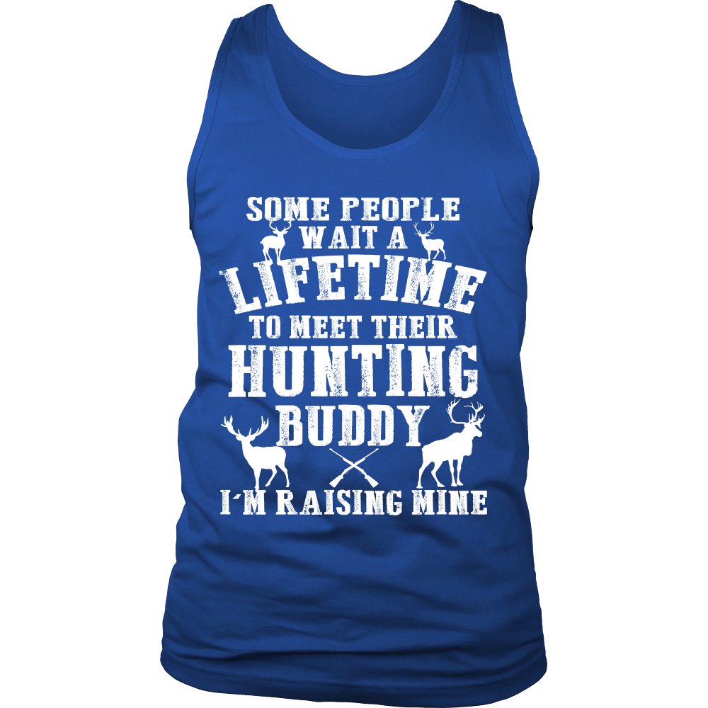 Some People Wait A Lifetime To Meet Their Hunting Buddy - I'm Raising Mine T-shirt teelaunch District Mens Tank Royal Blue S