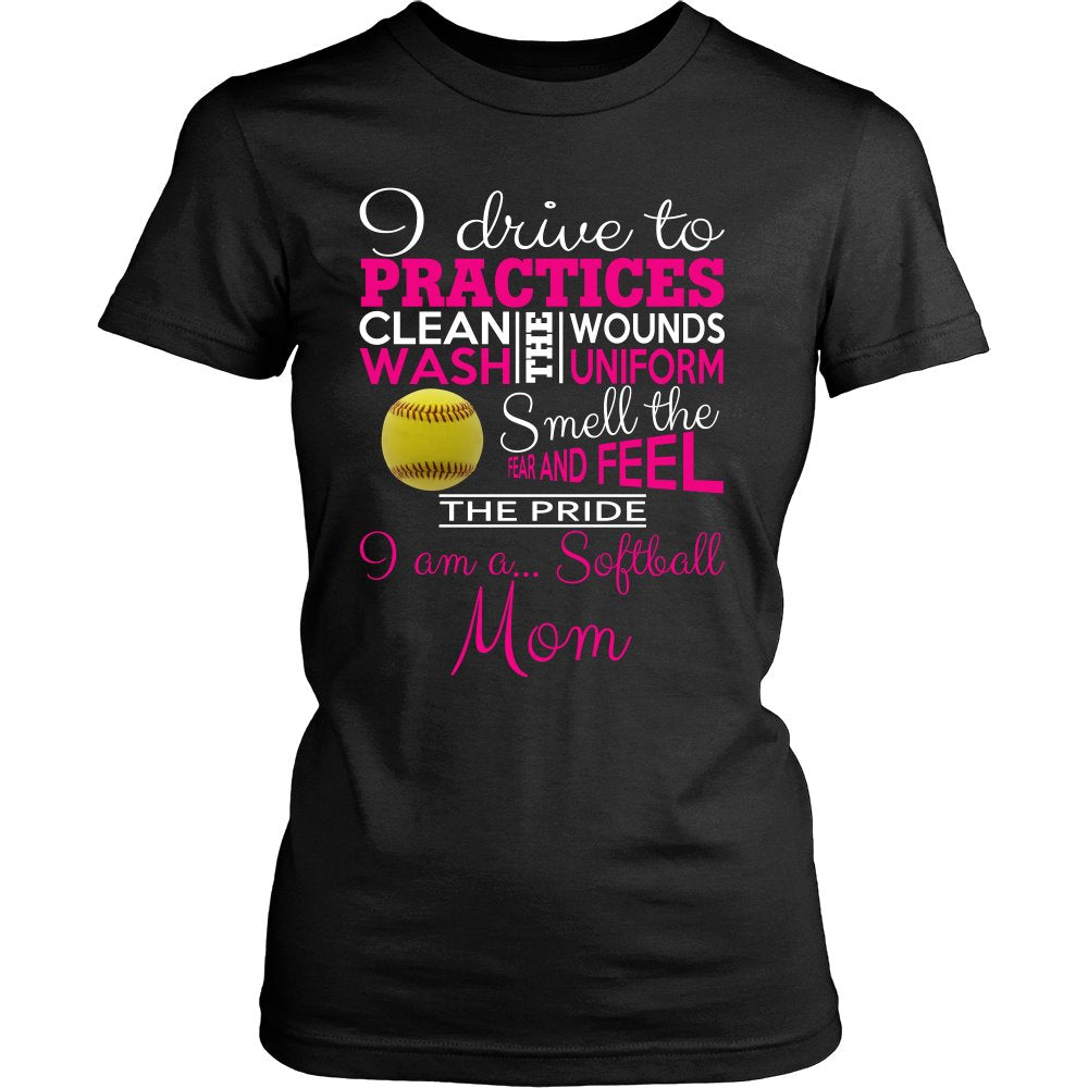 I Am A... Softball Mom T-shirt teelaunch District Womens Shirt Black S