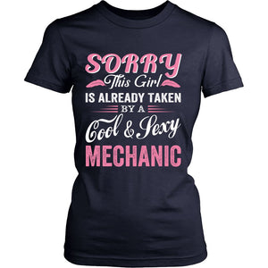 Love A Cool And Sexy Mechanic T-shirt teelaunch District Womens Shirt Navy S