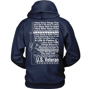Proud U.S. Veteran T-shirt teelaunch Unisex Hoodie Navy S