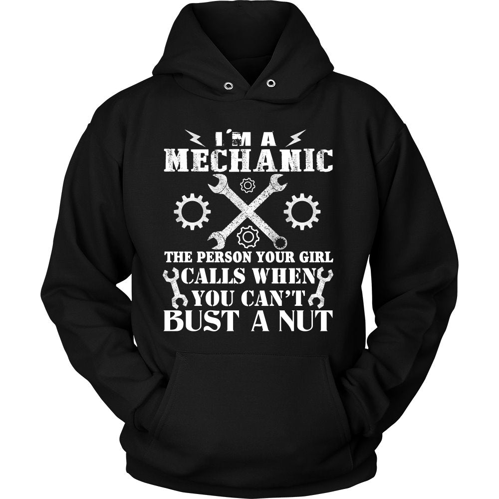Mechanic Can Bust A Nut T-shirt teelaunch Unisex Hoodie Black S
