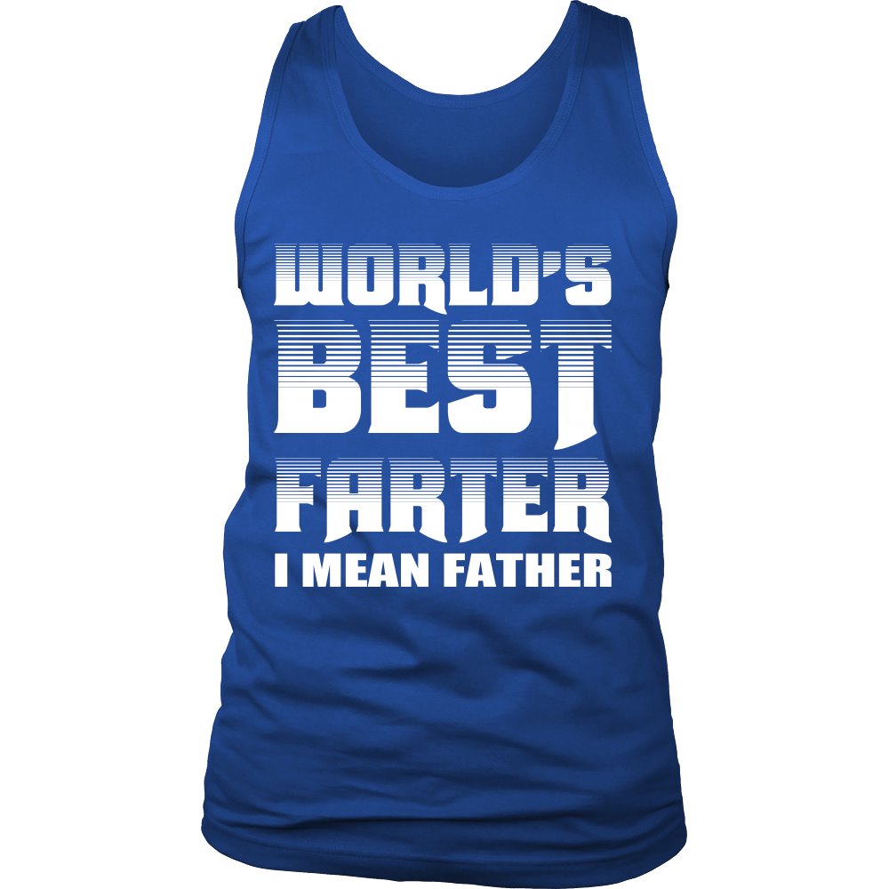 World's Best Farter I Mean Father T-shirt teelaunch District Mens Tank Royal Blue S