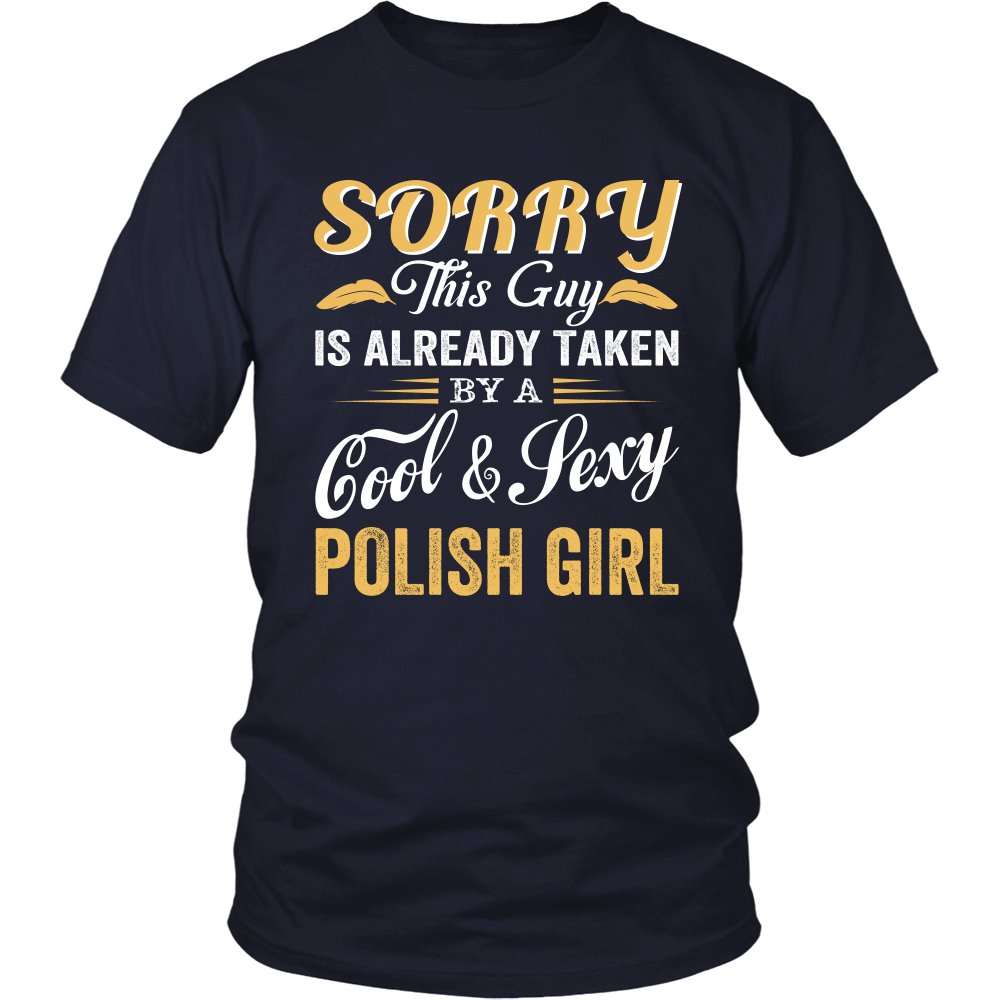 Love A Cool And Sexy Polish Girl T-shirt teelaunch District Unisex Shirt Navy S