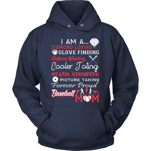 I Am A Baseball Mom T-shirt teelaunch Unisex Hoodie Navy S