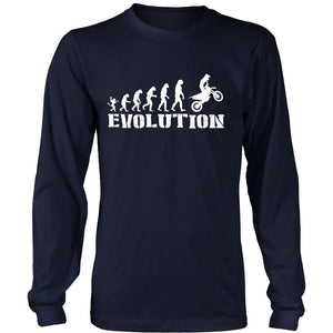 Evolution Motorbike T-shirt teelaunch District Long Sleeve Shirt Navy S