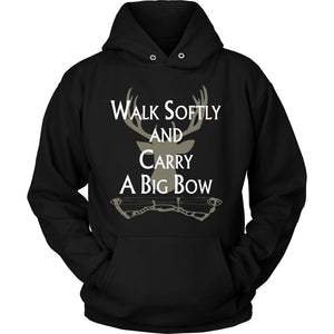 Walk Softly And Carry A Big Bow T-shirt teelaunch Unisex Hoodie Black S