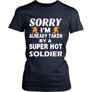 Love A Super Hot Soldier T-shirt teelaunch District Womens Shirt Navy S