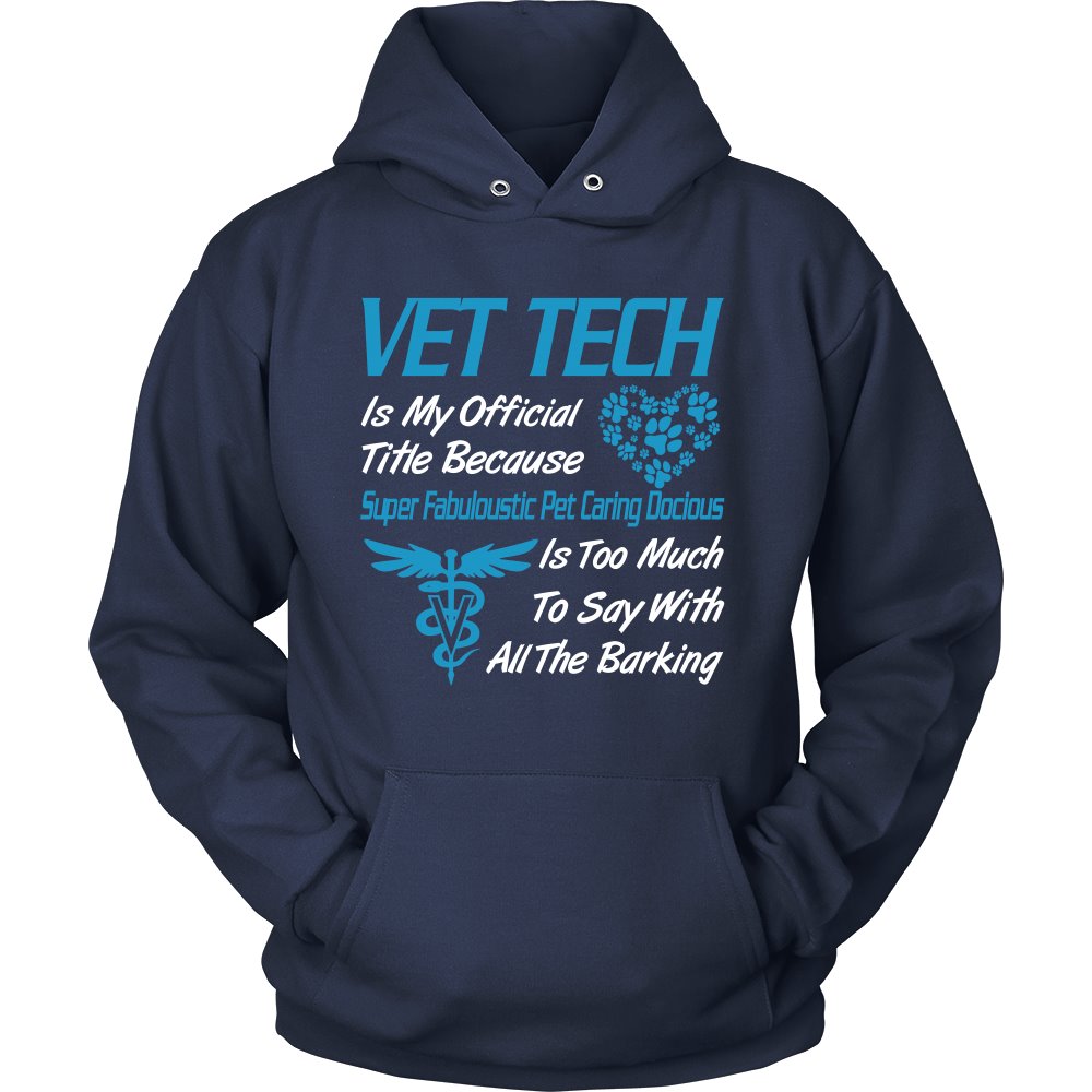 Proud Vet Tech T-shirt teelaunch Unisex Hoodie Navy S