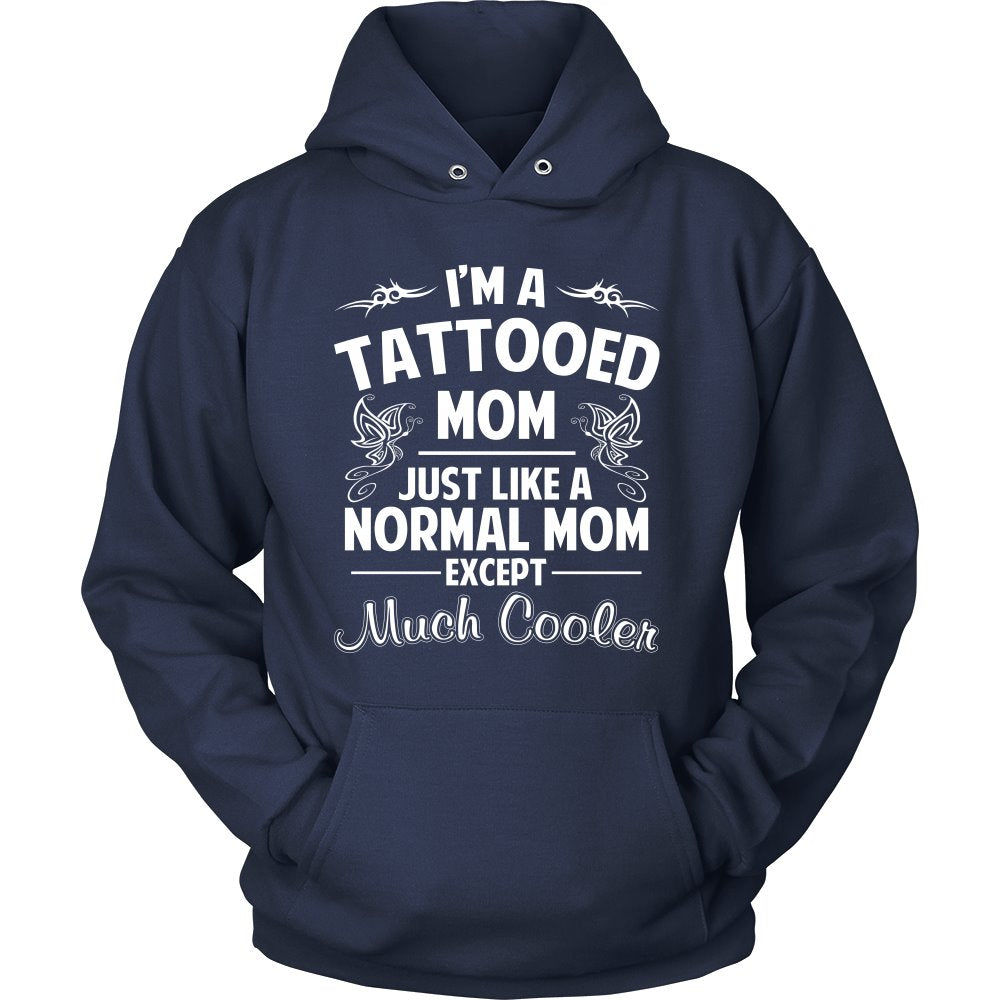 I'm A Tattooed Mom T-shirt teelaunch Unisex Hoodie Navy S