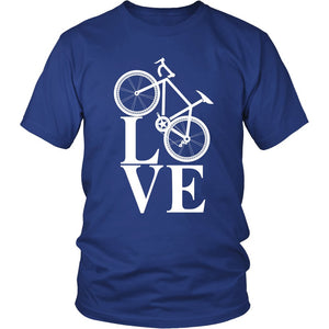 Love Mountain Biking T-shirt teelaunch District Unisex Shirt Royal Blue S