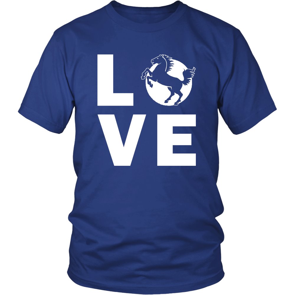 Love Horses! T-shirt teelaunch District Unisex Shirt Royal Blue S