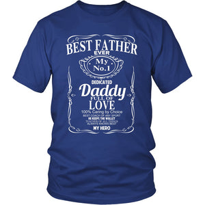 Best Father Whiskey T-shirt teelaunch District Unisex Shirt Royal Blue S