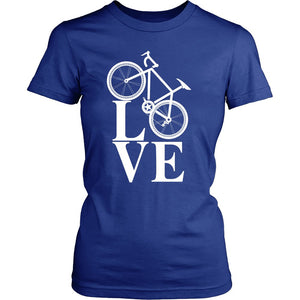 Love Mountain Biking T-shirt teelaunch District Womens Shirt Royal Blue S