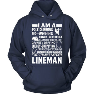 I Am A Lineman T-shirt teelaunch Unisex Hoodie Navy S